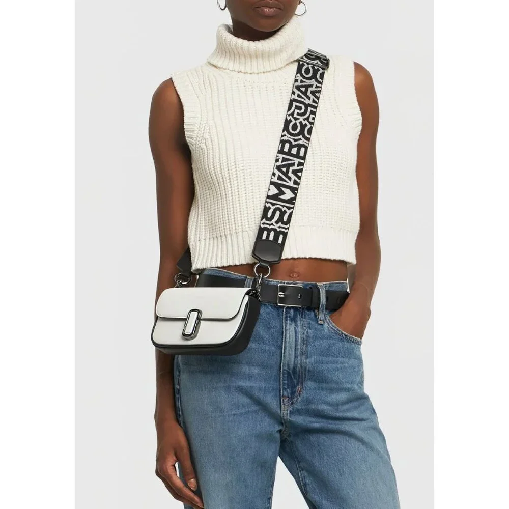 Marc Jacobs Women's The Bicolor J Marc Shoulder Bag White OS